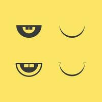 icono de sonrisa, sonrisa, diseño de logotipo vectorial, emoticonos felices, diseño divertido y felicidad de emoji vectorial vector