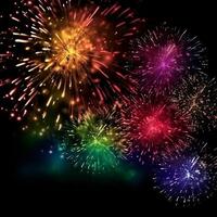 Celebrate night festive colorful fireworks photo