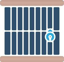 Prison in blue and brown color. vector