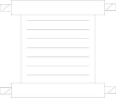 Flat style blank old rolled paper. vector