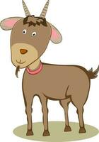 Goat cartoon character. vector
