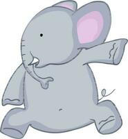 Cartoon character of an elephant. vector