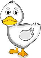 Cartoon of funny duck. vector