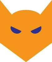 Orange and blue batman mask in flat style. vector