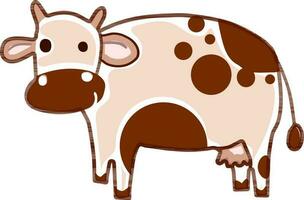 Cute cow cartoon. vector