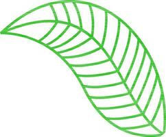 Illustration of green leaf. vector