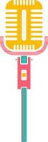 Flat illustration of a microphone. vector