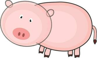 Pig cartoon character. vector