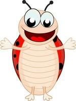 Cute lady bug cartoon. vector