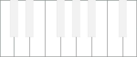 Flat illustration of a piano keyboard. vector