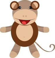 Monkey cartoon character. vector