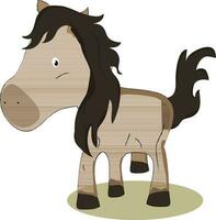 marrón caballo dibujos animados. vector