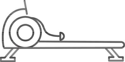 Illustration of a rowing machine. vector