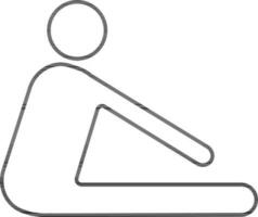 Illustration of man doing exercise. vector