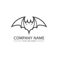 bat vector icon logo template