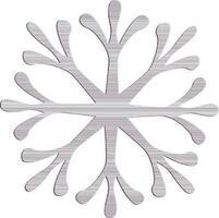 Flat illustration of snowflake. vector