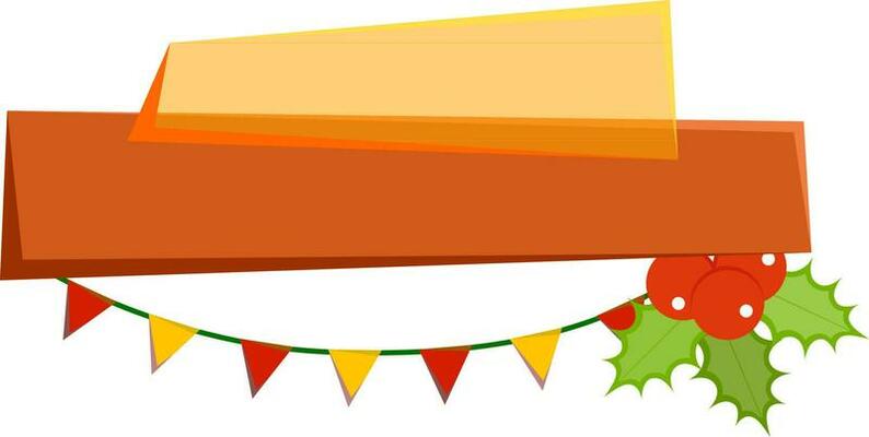 Blank paper banners with buntings.