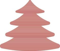 Illustration of Red Christmas Tree. vector