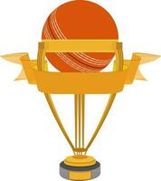 Trophy cup with blank ribbon. vector