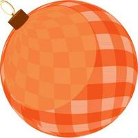 ilustración de un naranja Navidad pelota. vector