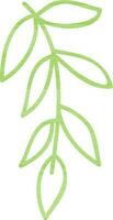 Flat illustration of green leaves. vector