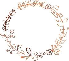 Floral design decorated frame. vector