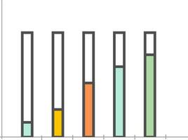 Statistical bar chart infographic elements. vector