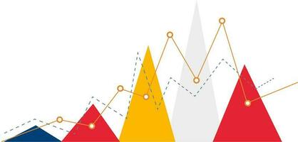 Colorful triangles infographic element for Business. vector