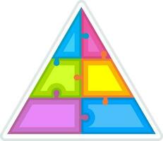 Infographic triangle in puzzle style. vector