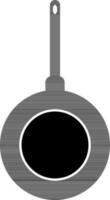 Flat illustration of a frying pan. vector