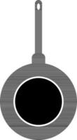 Flat illustration of a frying pan. vector