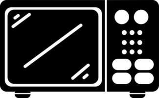 Flat illustration of a microwave. vector