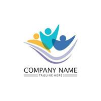 People logo, Team, Succes people work, Group and Community, Group Company and Business logo vector and design Care, Family icon Succes logo