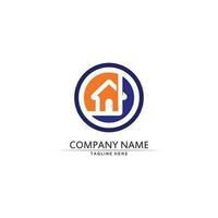 Real estate and home buildings vector logo icons template