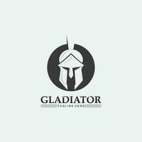 Spartan helmet, gladiator logo template vector icon design, head icon of warriors, soldier