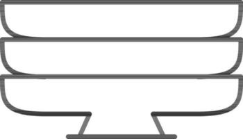 Line art Plates icon in flat style. vector