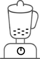 Mixer blender icon in line art. vector
