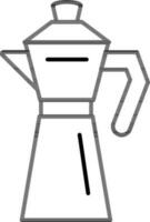Black line art illustration of Mixer blender icon. vector