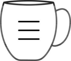 Flat style Cup icon in line art. vector