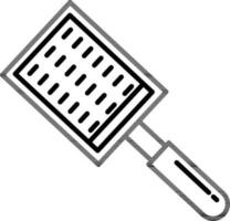Line art Grater icon in flat style. vector