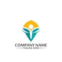 People logo, Team, Succes people work, Group and Community, Group Company and Business logo vector and design Care, Family icon Succes logo