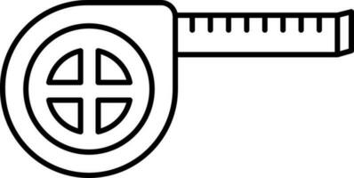 Flat style Measuring tape icon in line art. vector