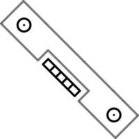 Line art illustration of Spirit Level icon. vector