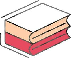 Flat Style Books icon on white background. vector