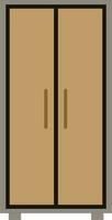 Illustration of a Closed Wardrobe. vector