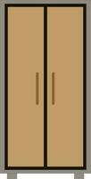 Illustration of a Closed Wardrobe. vector