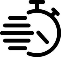 Line art Timer icon on white background. vector