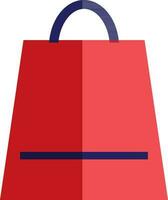 Blue and red shopping bag. vector