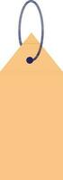 Yellow and blue tag in flat style. vector