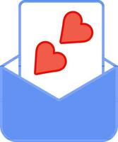 Vector illustration of Heart Mail or Love letter.